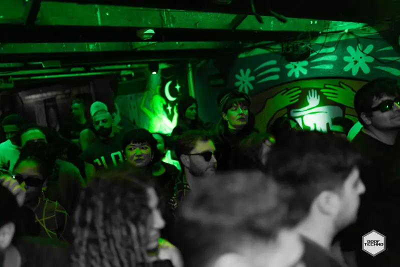 Sunnies on indoors and the floor packed to the back wall