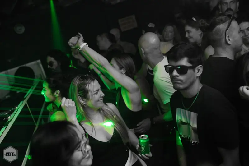 The floor in full swing among the lasers. Kaufmann at Electric Circus, Oct 2026